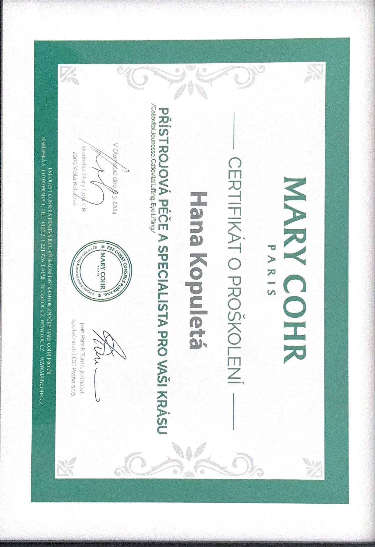 Certifikát 4
